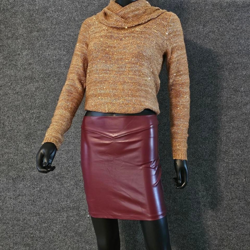 Glamorous, ladies sweater, light brown, (Tan) with a cowl neck